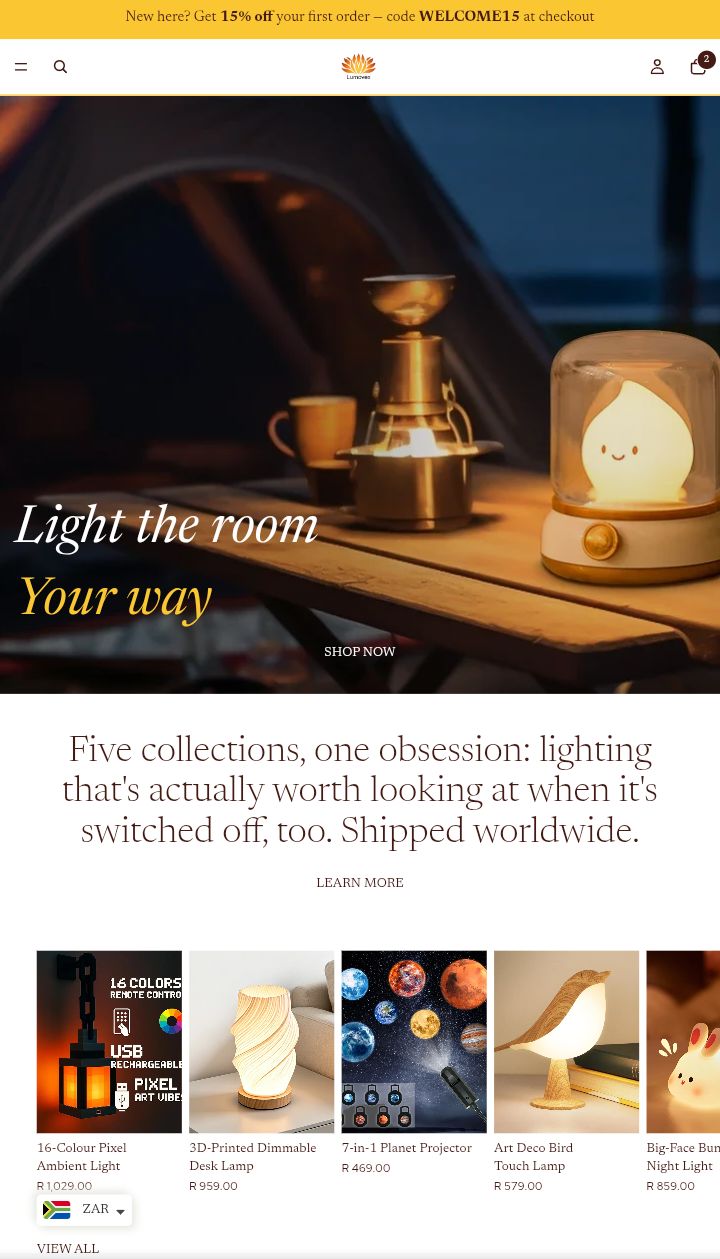 Lumovex — Light the room your way